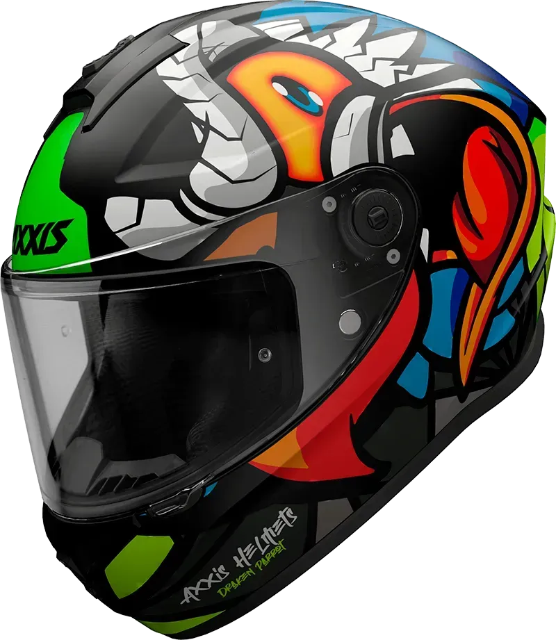 Мотошолом AXXIS DRAKEN S Parrot A1 Matt Gray XS