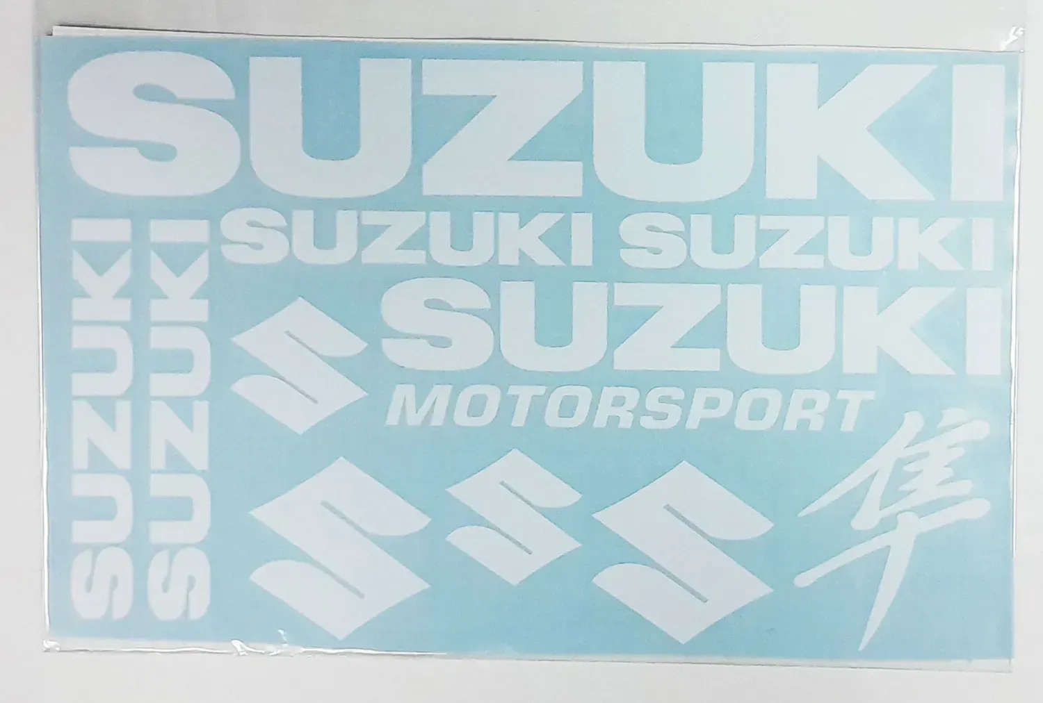 Наклейка лист Suzuki під оригінал біла