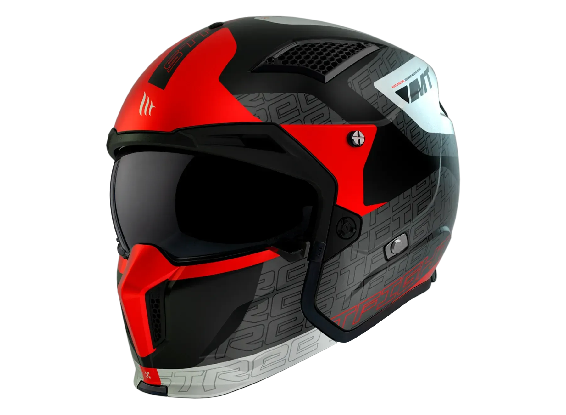 Мотошолом MT STREETFIGHTER SV S Totem B15 Matt Red ECE2206 S