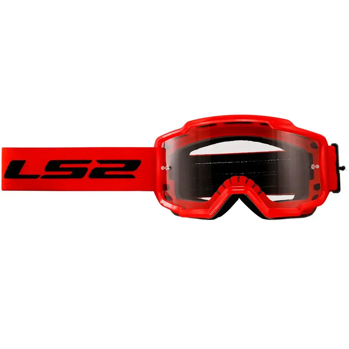 Маска кросова LS2 CHARGER Red Clear Lens