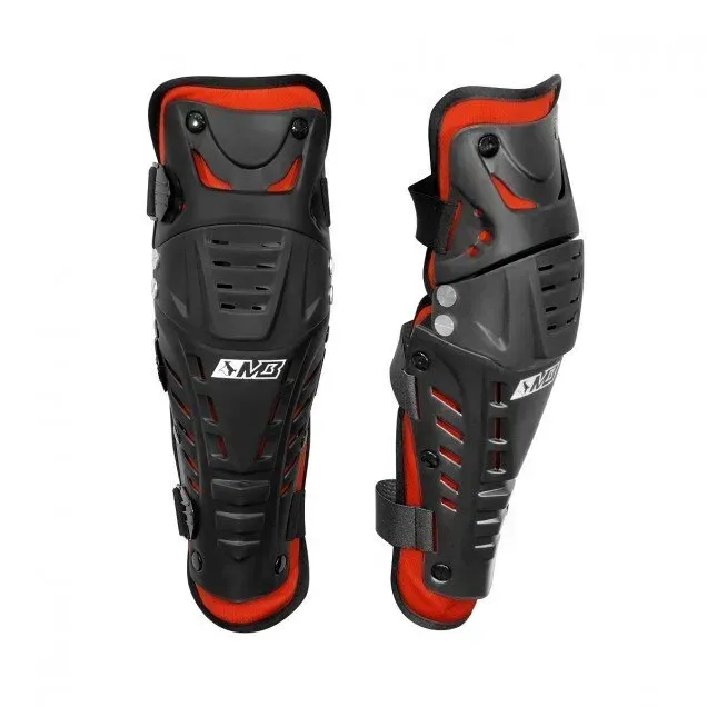Мотонаколінники MadBull M7022K black red L/XL