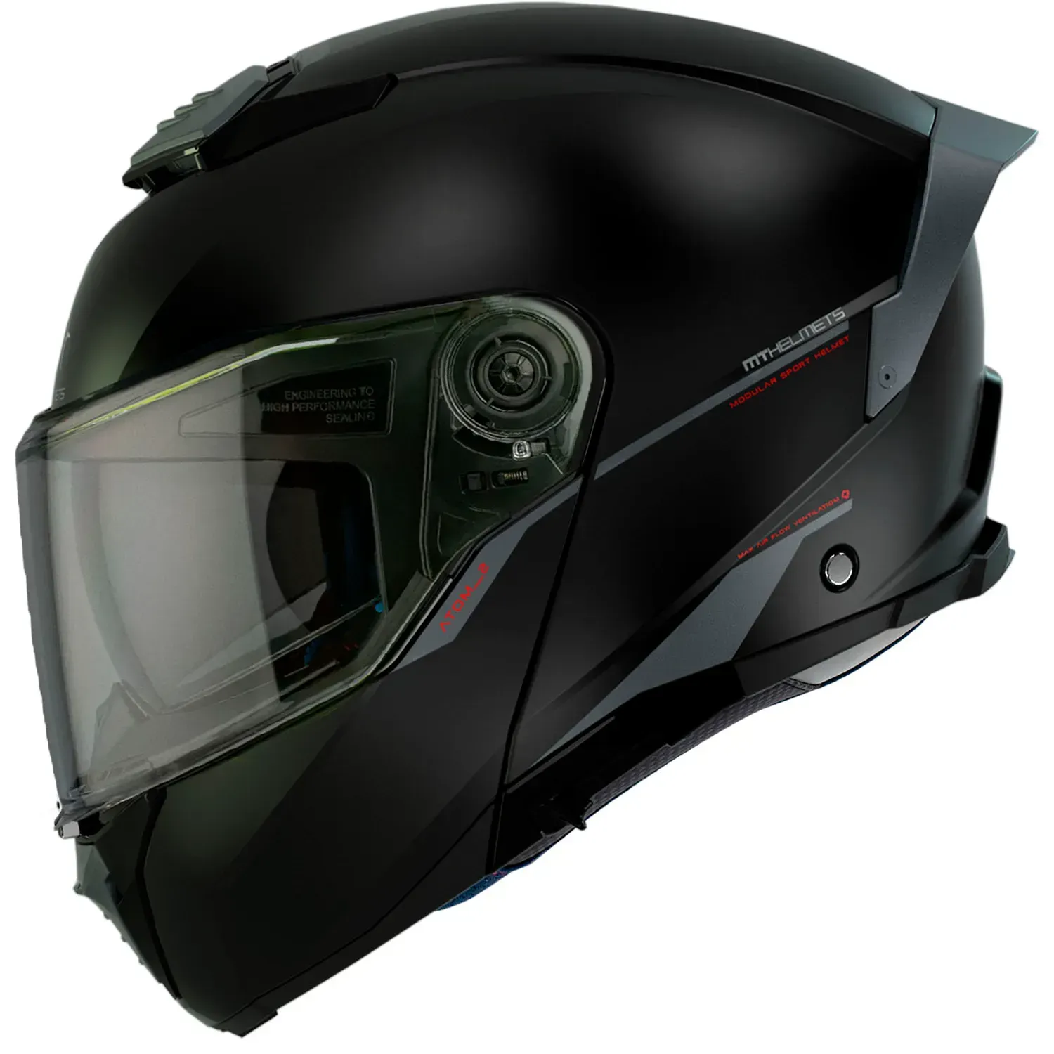Мотошолом MT ATOM 2 SV Solid A1 Matt Black XS