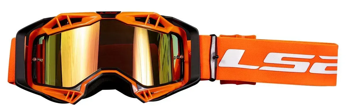 Маска кросова LS2 Aura Pro Goggle Black Orange with Iridium Visor