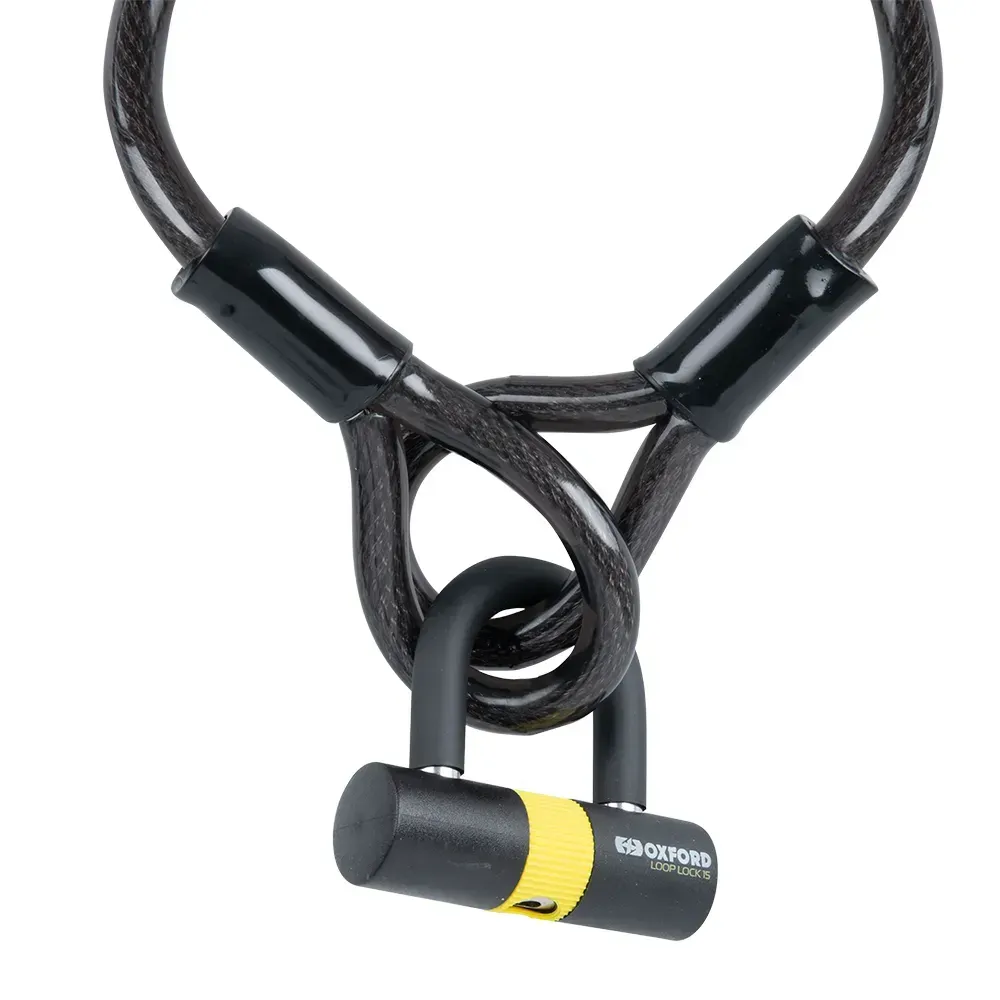 Трос протиугінний Oxford Loop Lock15 Cable Lock+Mini Shackle 15mm x 2.0m