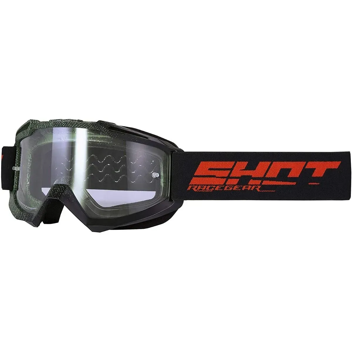 Маска кросова SHOT RACING ASSAULT ELITE Black/Khak Clear