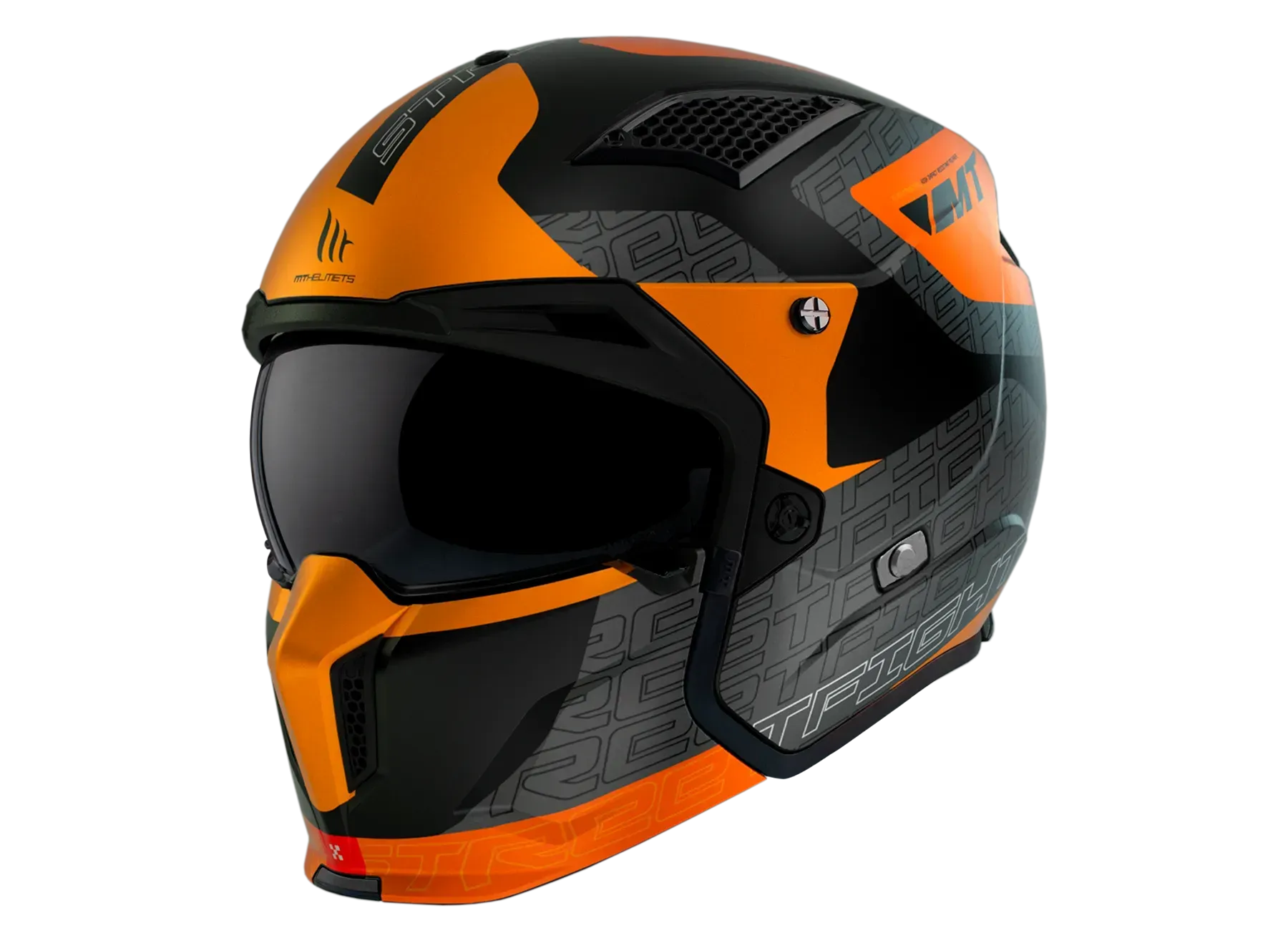 Мотошолом MT STREETFIGHTER SV S Totem B4 Matt Orange ECE2206 XS