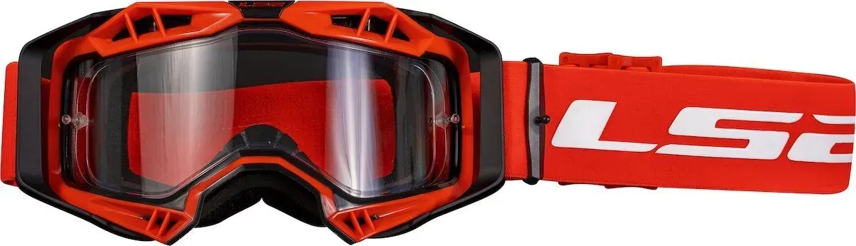 Маска кросова LS2 AURA Red Clear Lens
