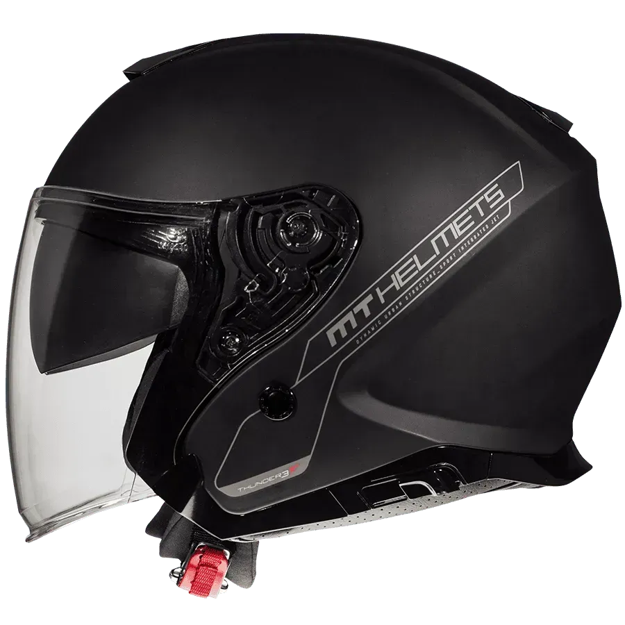 Мотошолом MT THUNDER 3 Jet Solid Matt Black S
