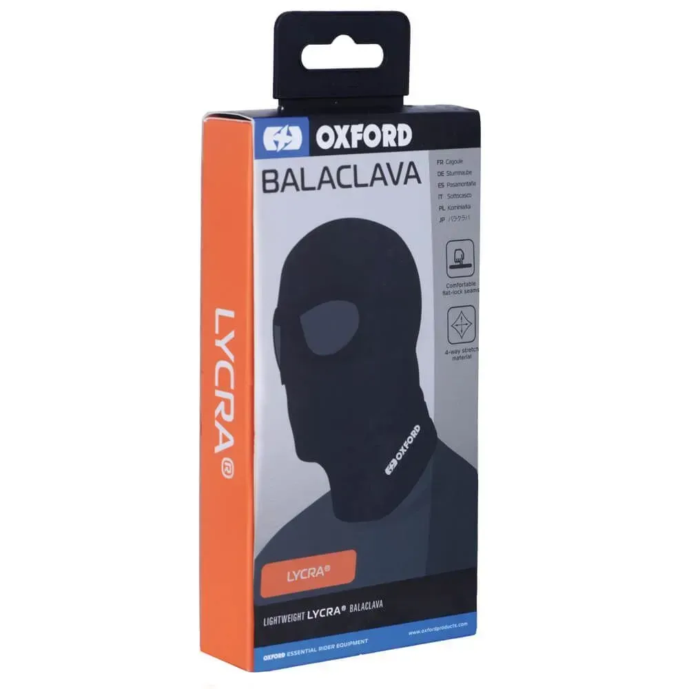 Підшоломник Oxford Balaclava Eyes Lycra Blk
