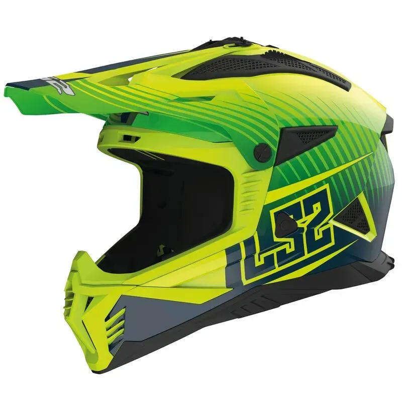 Мотошолом LS2 MX708 Fast 2 Duck Green Yellow XS