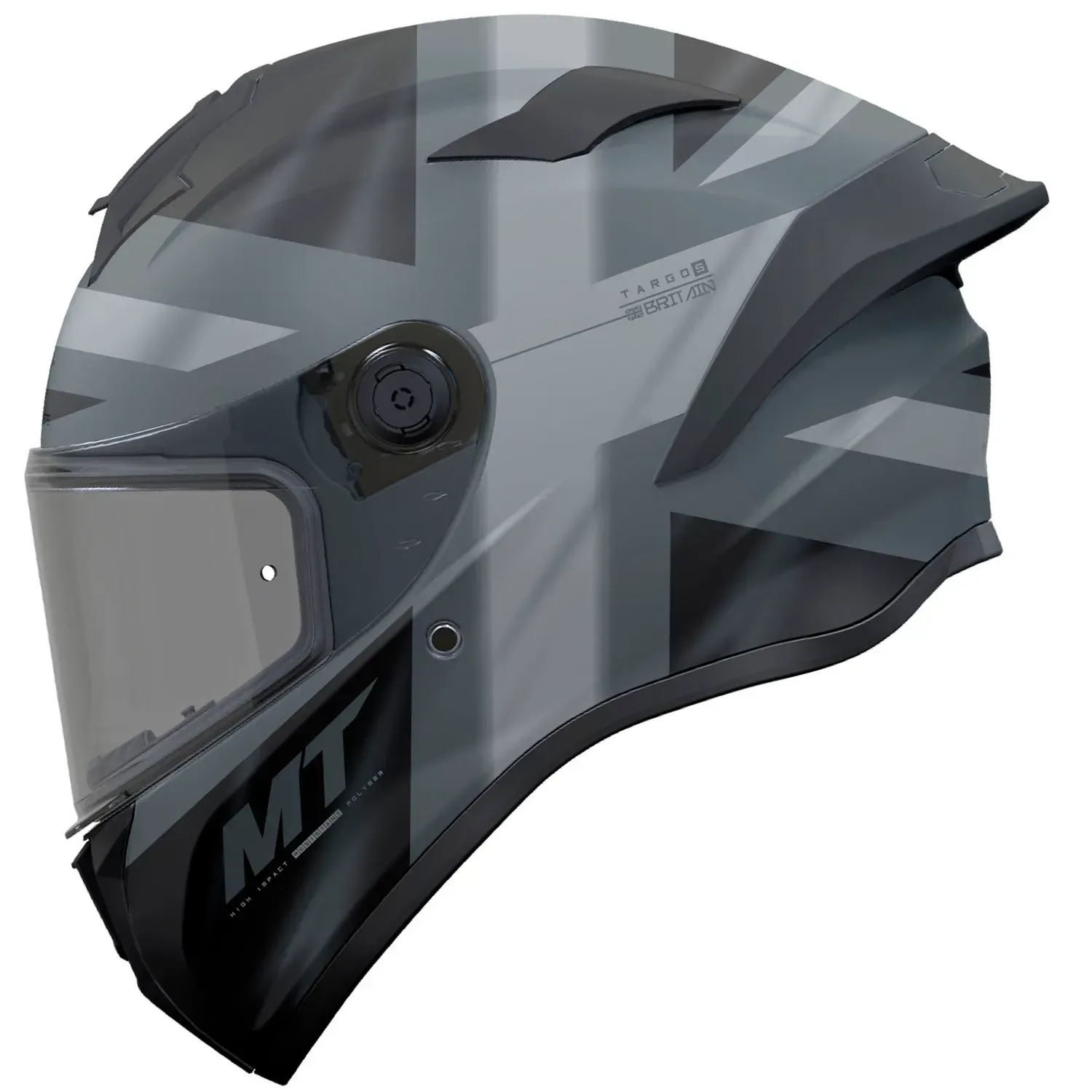 Мотошолом MT Targo S Britain C2 Matt Grey ECE2206 XXS