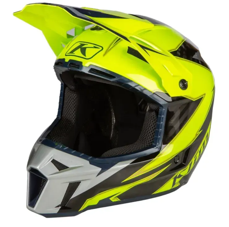 Мотошолом KLIM F3 Carbon Off-Road ECE MD Lightning Hi-Vis