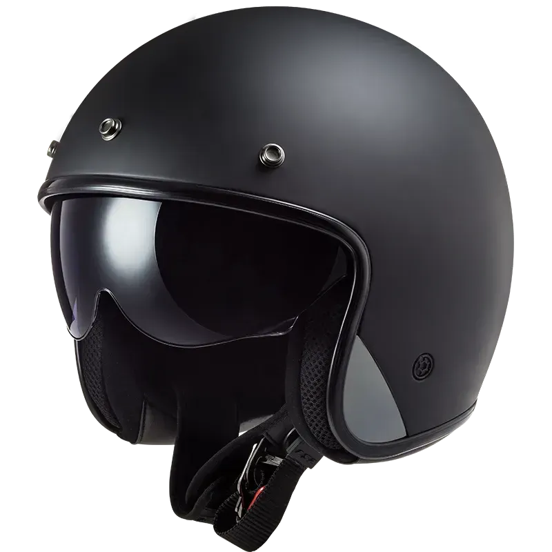 Мотошолом LS2 OF601 BOB Solid Matt Black XXL