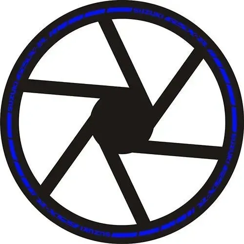 Наклейка на обід колеса Suzuki GSX-R Blue