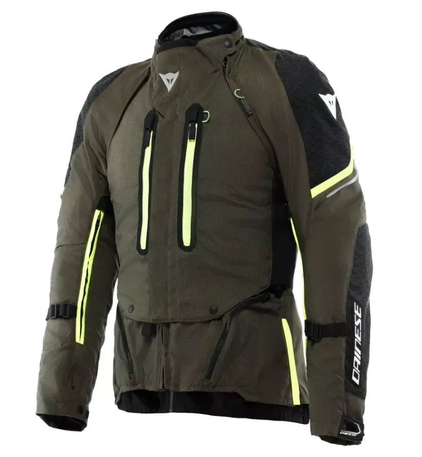 Мотокуртка Dainese SUPER ADVENTURE ABSOLUTESHELL JACKET TARMAC BLACK FLUO YELLOW 56