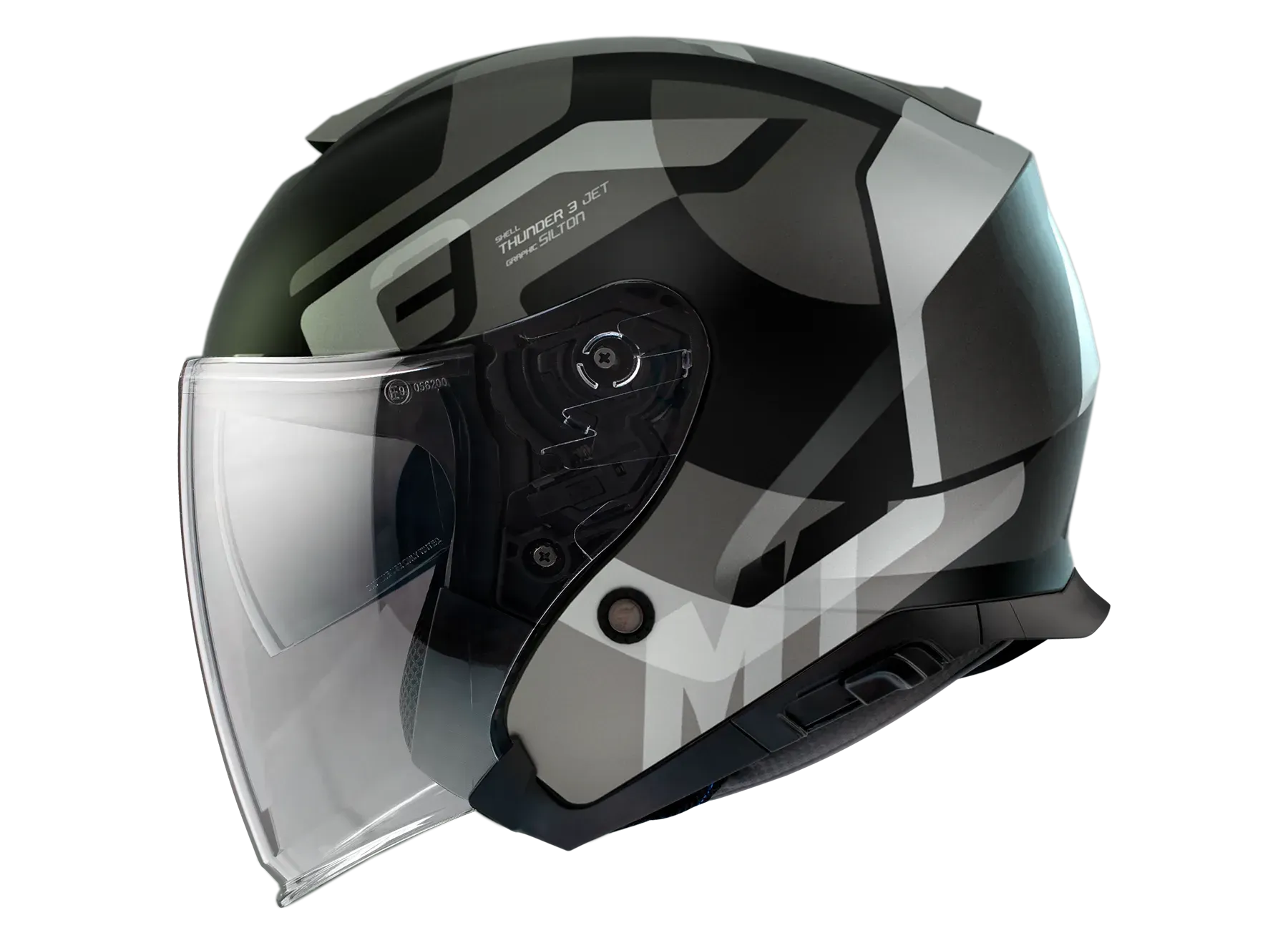 Мотошолом MT THUNDER 3 Jet Silton B2 Matt Grey L