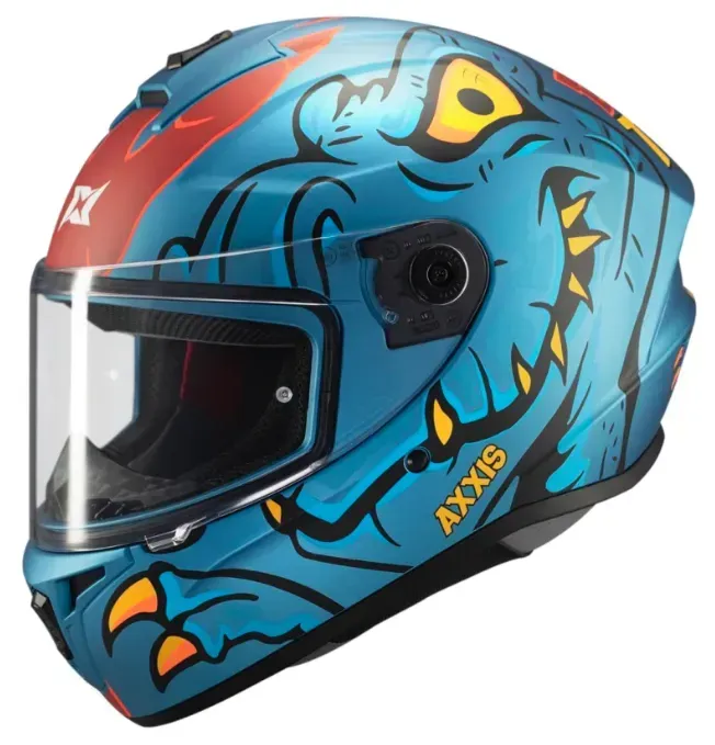 Мотошолом AXXIS DRAKEN S Dinotoon C7 Matt Blue L