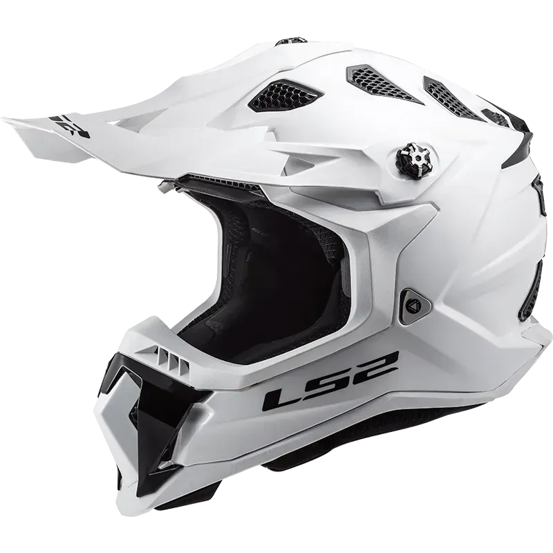 Мотошолом LS2 MX700 Subverter Evo Single Mono Gloss White L