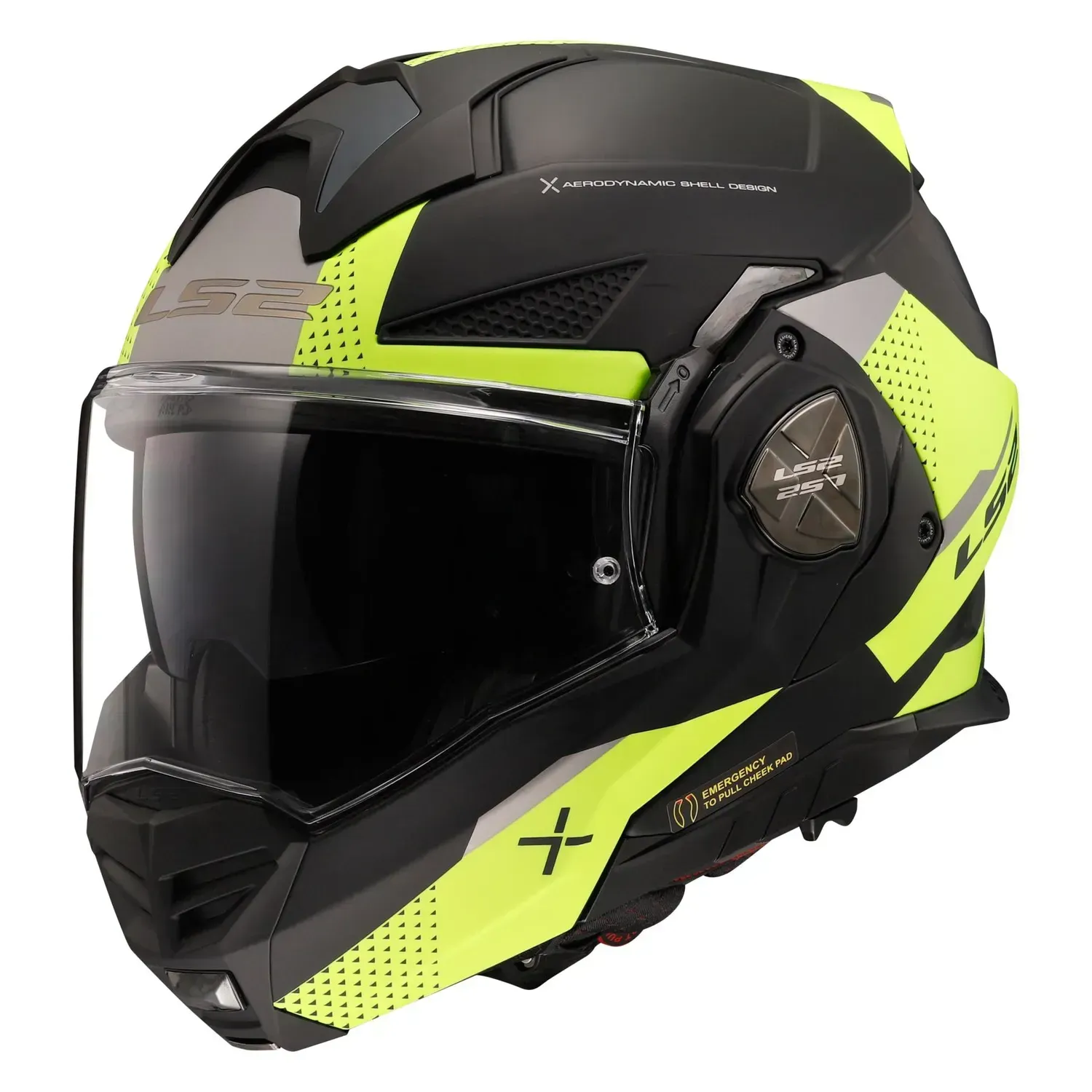 Мотошолом LS2 FF901 Advant X Oblivion Matt Black Hi-Viz Yellow XXXL