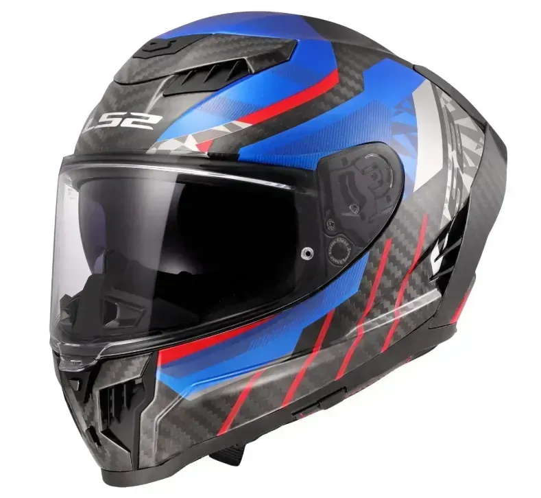 Мотошолом LS2 FF807 Dragon Trax Blue Red (XXL)