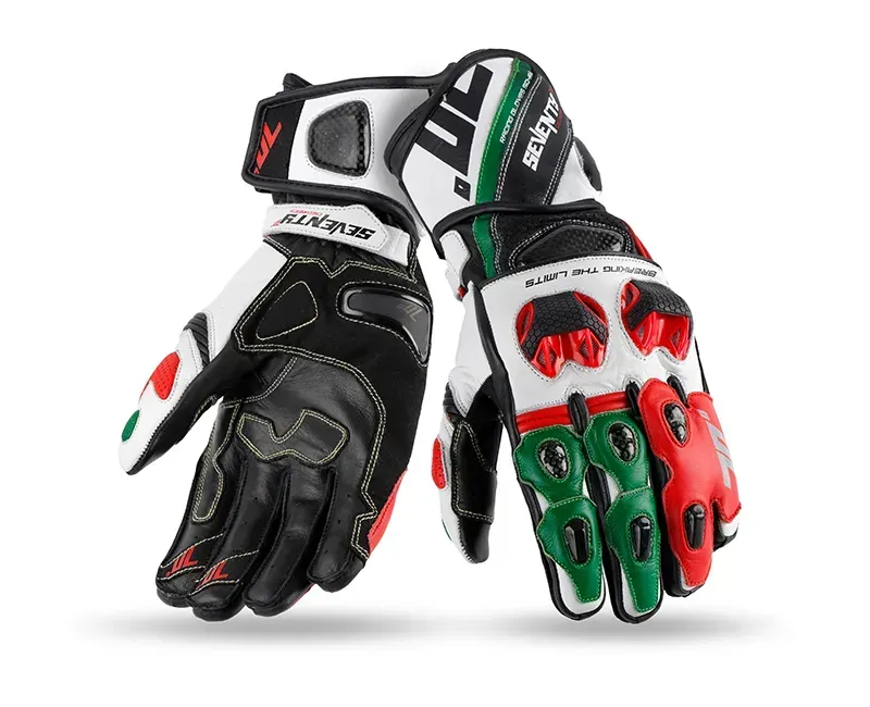 Моторукавички Seventy R12 Black Red Green S