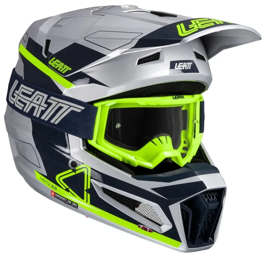 Мотошолом LEATT Moto 3.5 Helmet + Goggle Steel, M
