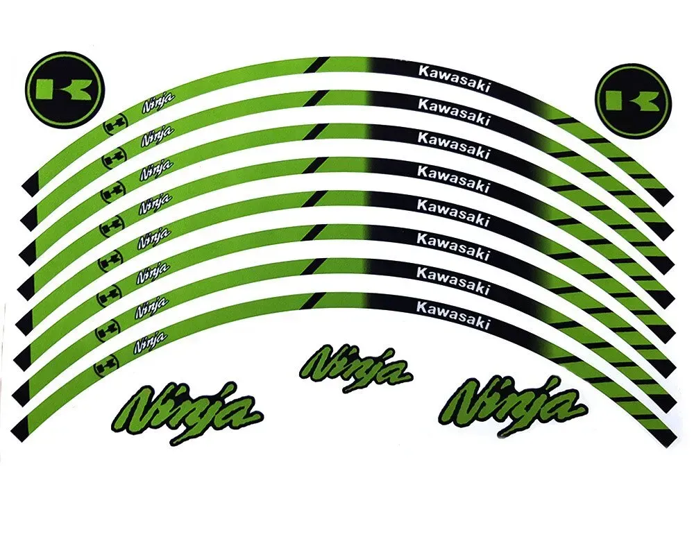 Наклейка на обід колеса Kawasaki Ninja Green