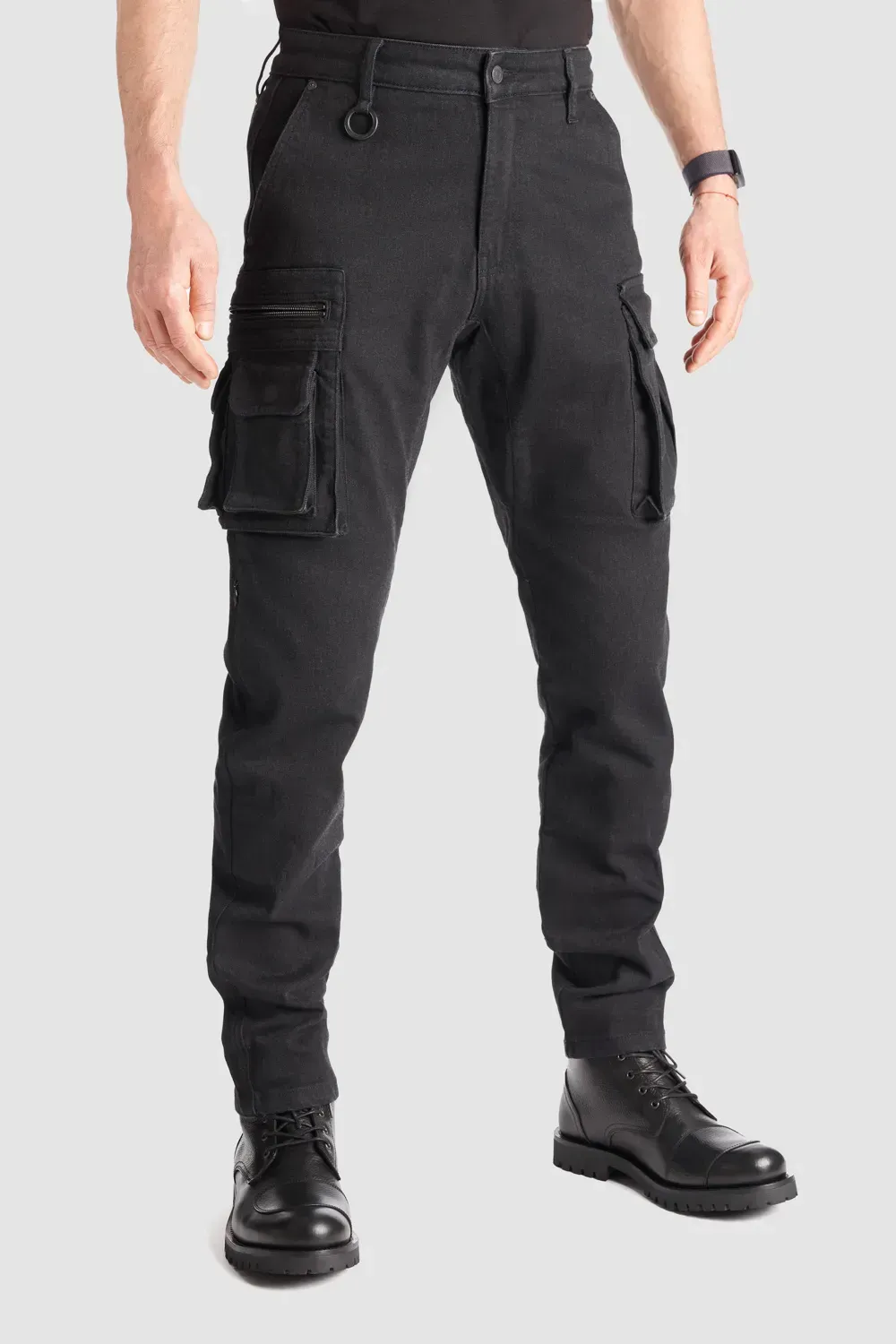 Мотоджинси PandoMoto Desert Cargo Black W29-L32