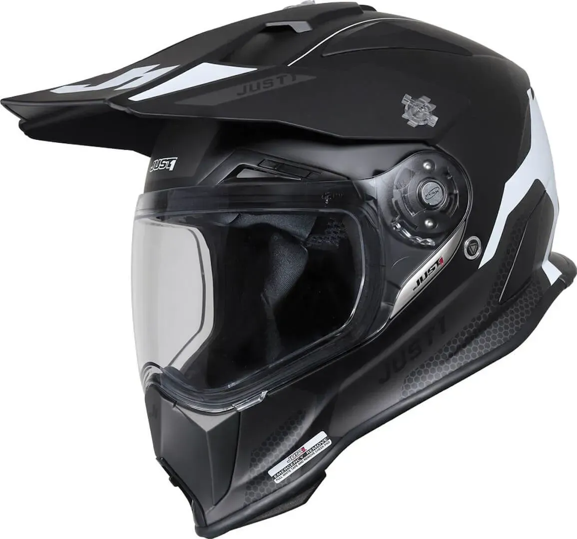 Мотошолом Just1 J14-F Elite White Black L