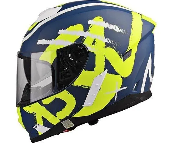 Мотошолом LAZER RAFALE Street Navy Blue Yellow XS
