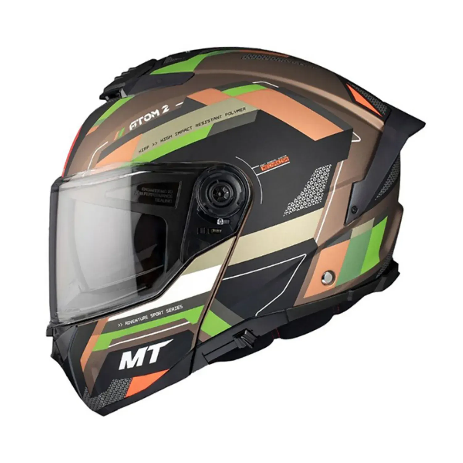 Мотошолом MT ATOM 2 SV BAST A6 Matt Green M