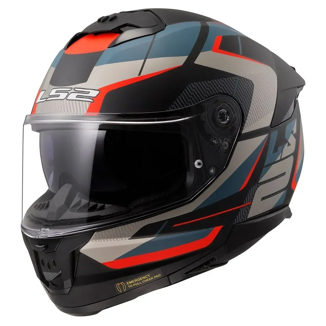 Мотошолом LS2 FF808 Stream 2 Road Matt Black Blue L