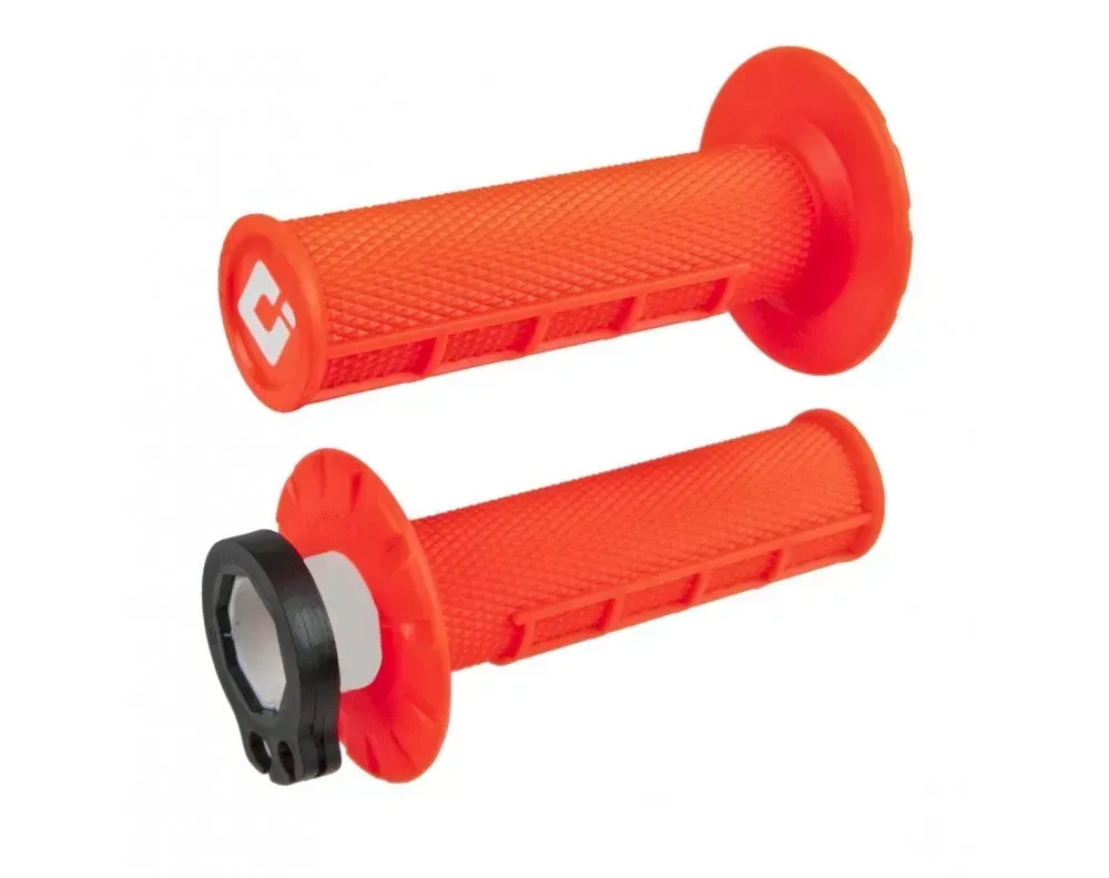 Мото гріпси ODI HALF-WAFFLE MX V2 Lock-On Flo-Orange
