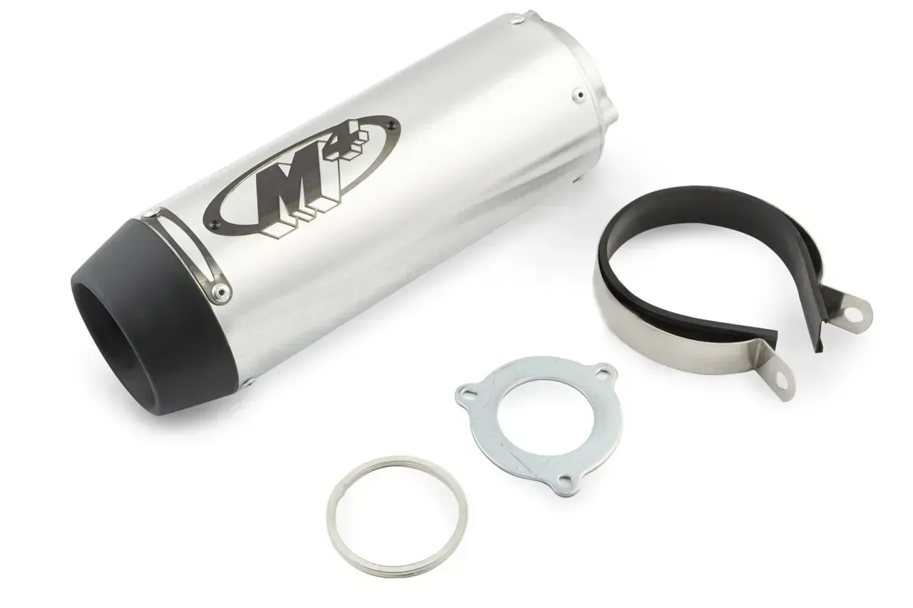 Глушник прямоток M4 Silver Alu (GSX-R, R6) G-1982