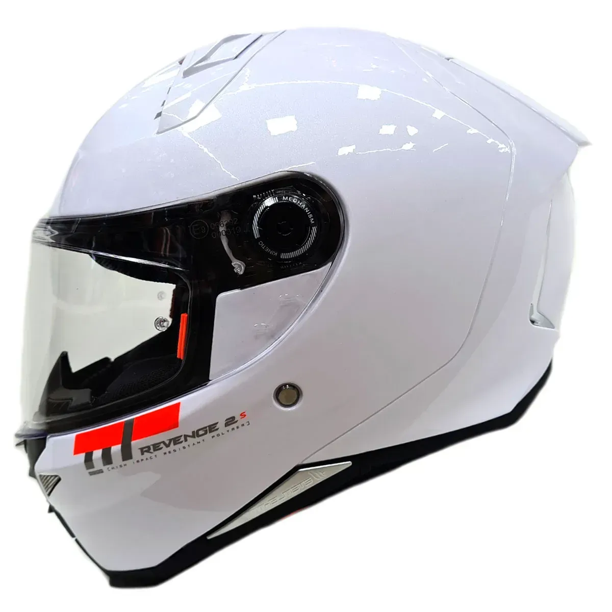 Мотошолом MT Revenge 2 S Solid Gloss White XS