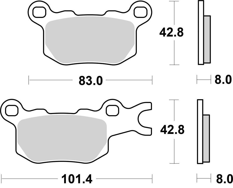Гальмівні колодки SBS Upgrade Brake Pads, EVO Sinter/Sinter