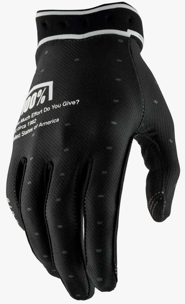Перчатки 100% RIDEFIT Glove [Dark Black], S (8)