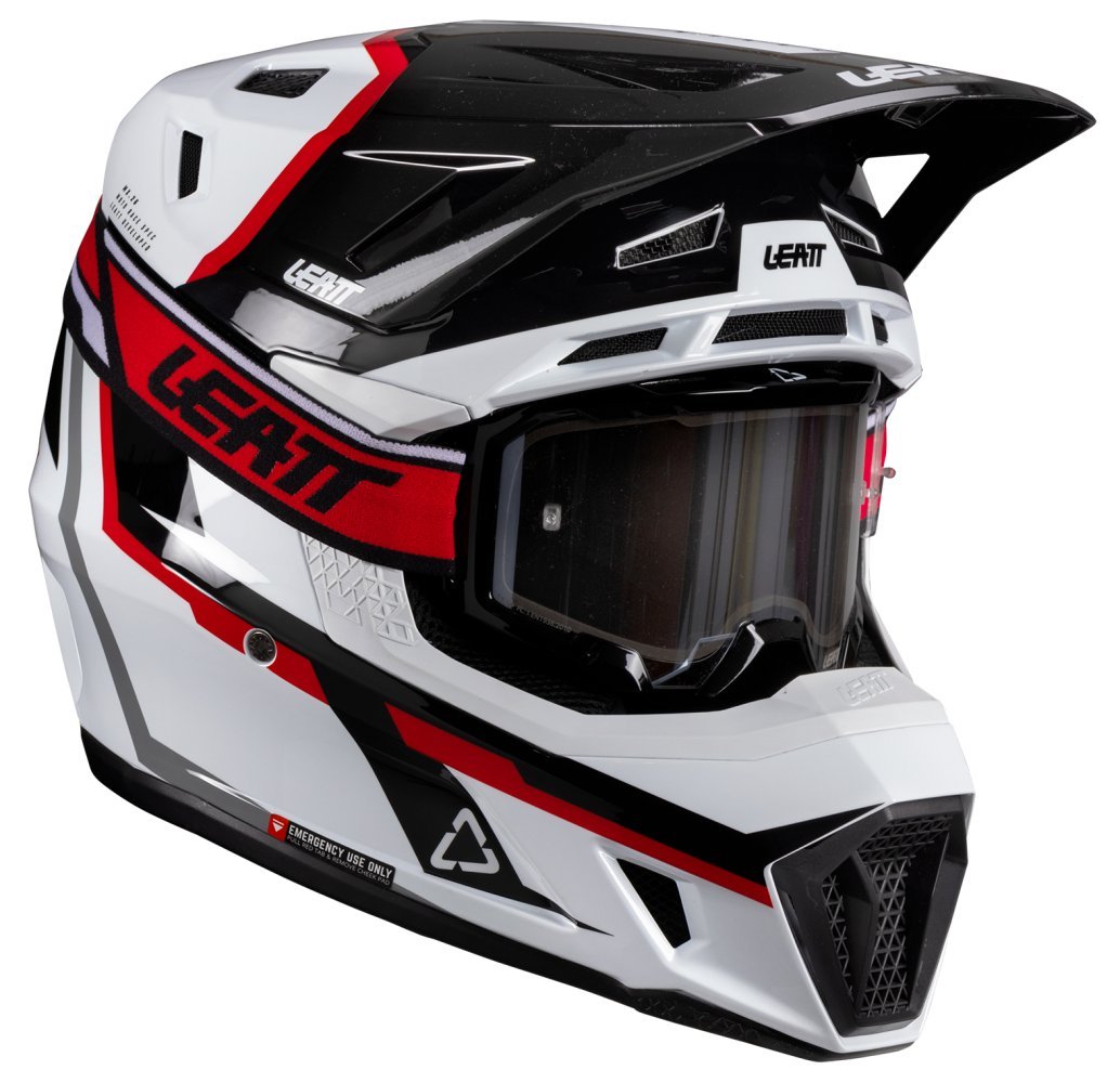 Шолом LEATT Moto 7.5 Helmet + Goggle [White/Red]