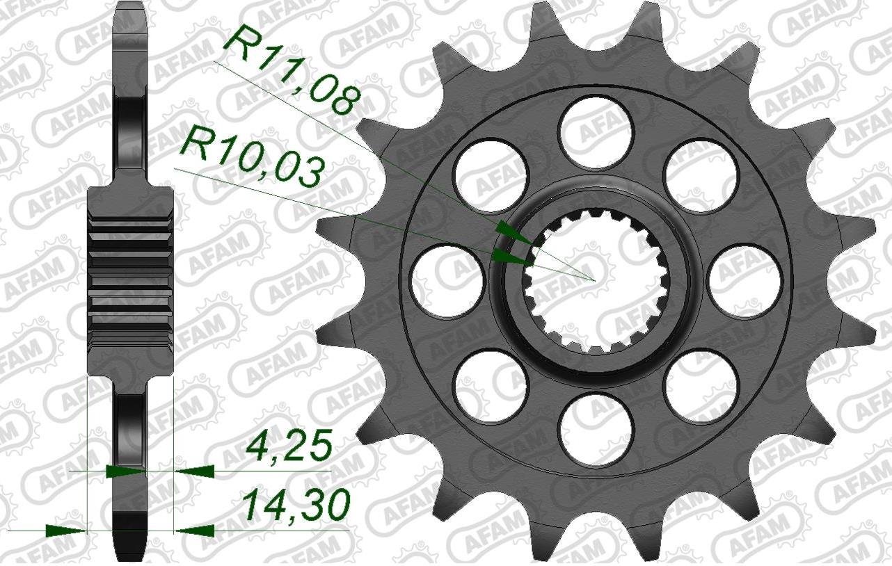 Зірка AFAM 520 Sprocket - BMW, 16z