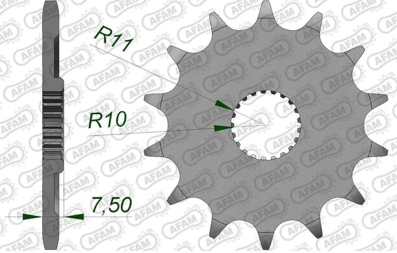Зірка AFAM 520 Sprocket - Honda, 13z