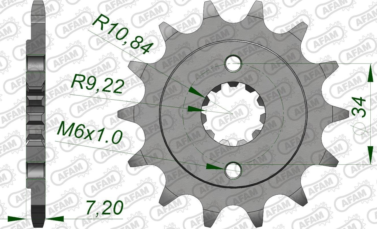 Зірка AFAM 520 Sprocket - Honda, 14z
