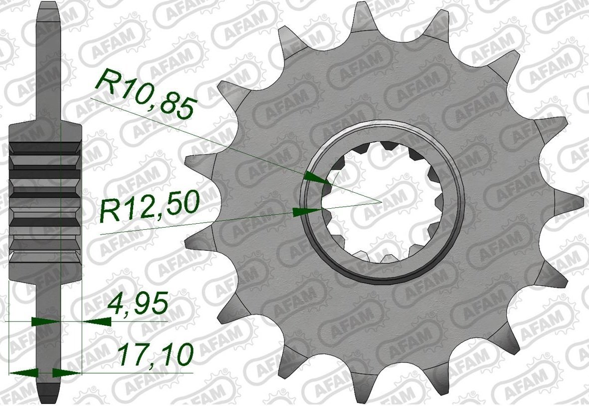 Зірка AFAM 520 Sprocket - Honda, 15z