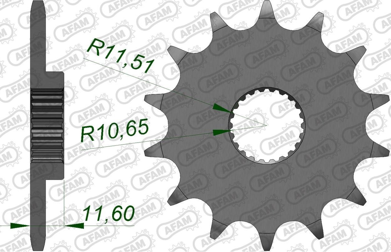 Зірка AFAM 520 Sprocket - Yamaha, 13z