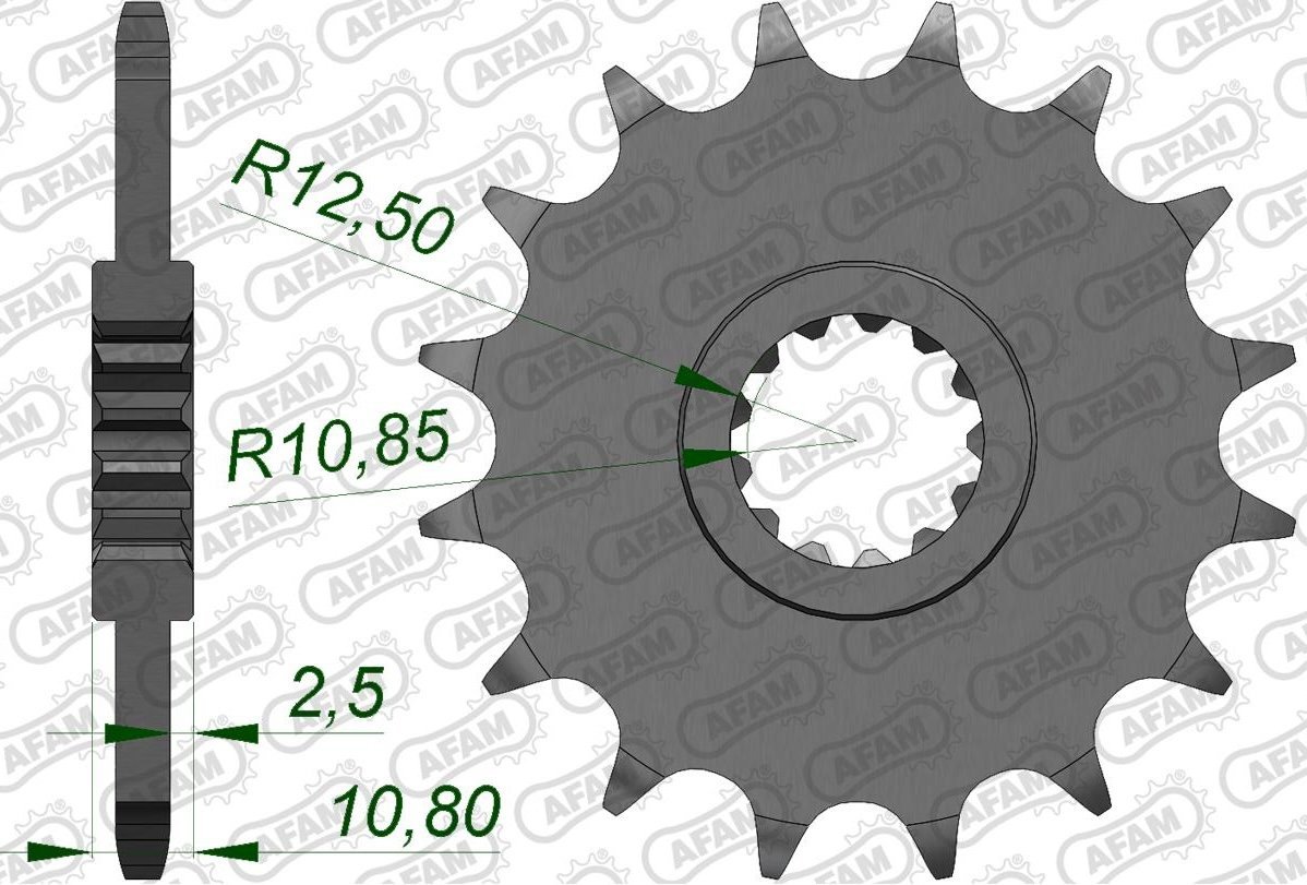 Зірка AFAM 520 Sprocket - Yamaha, 16z