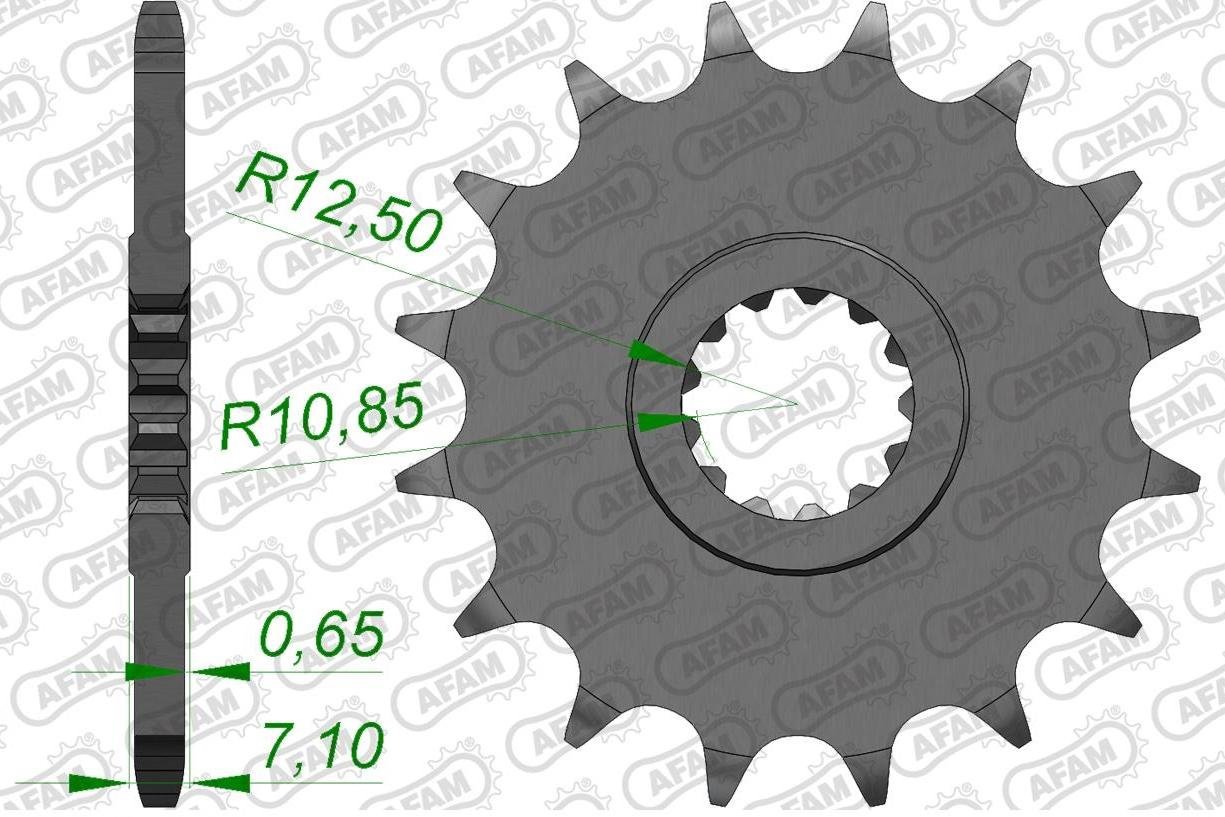 Зірка AFAM 520 Sprocket - Kawasaki, 14z