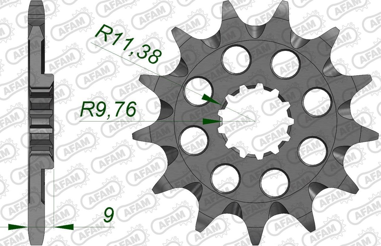 Зірка AFAM 520 Grooved Sprocket - Suzuki, 13z