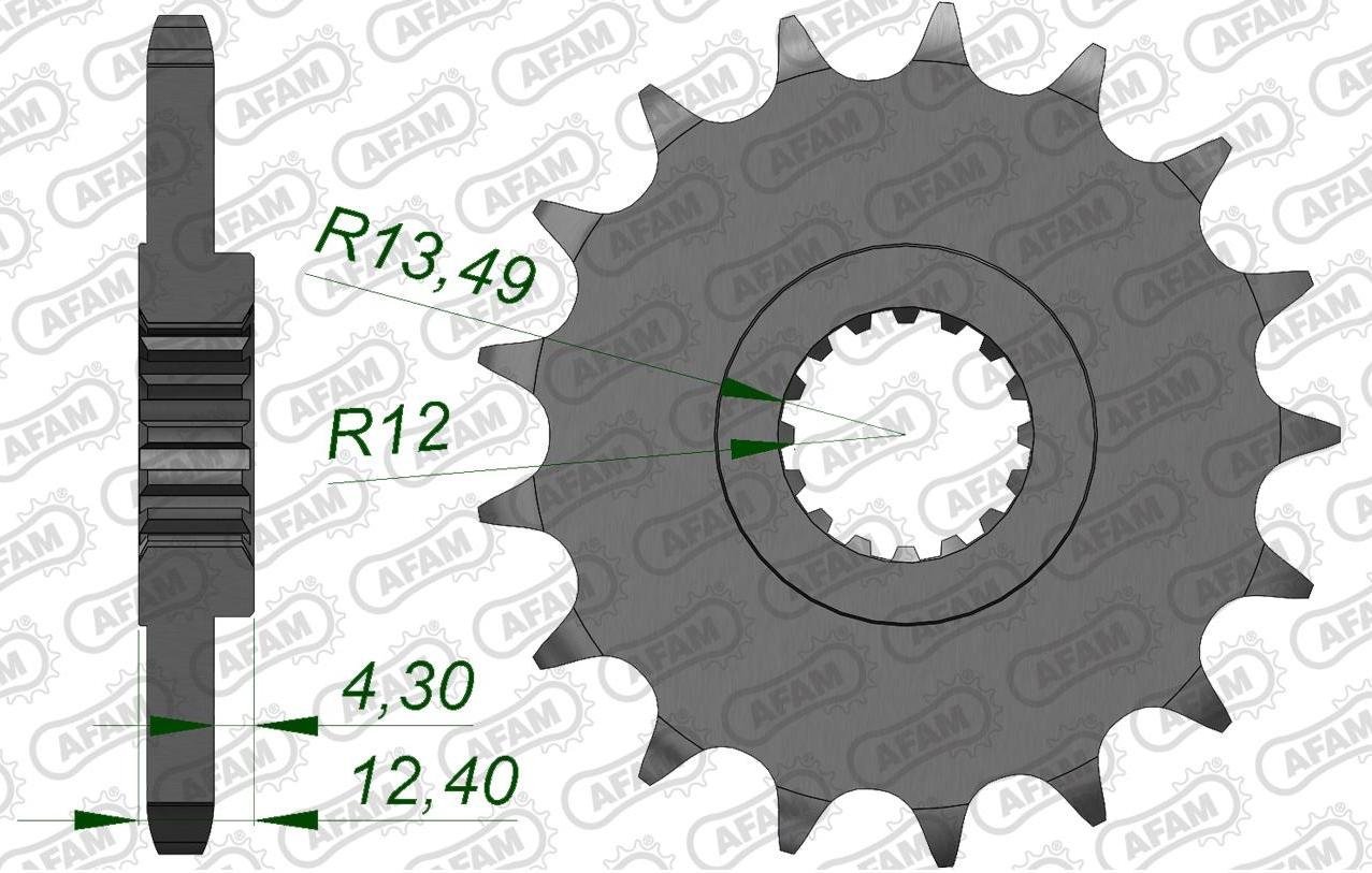 Зірка AFAM 525 Sprocket - Suzuki, 17z