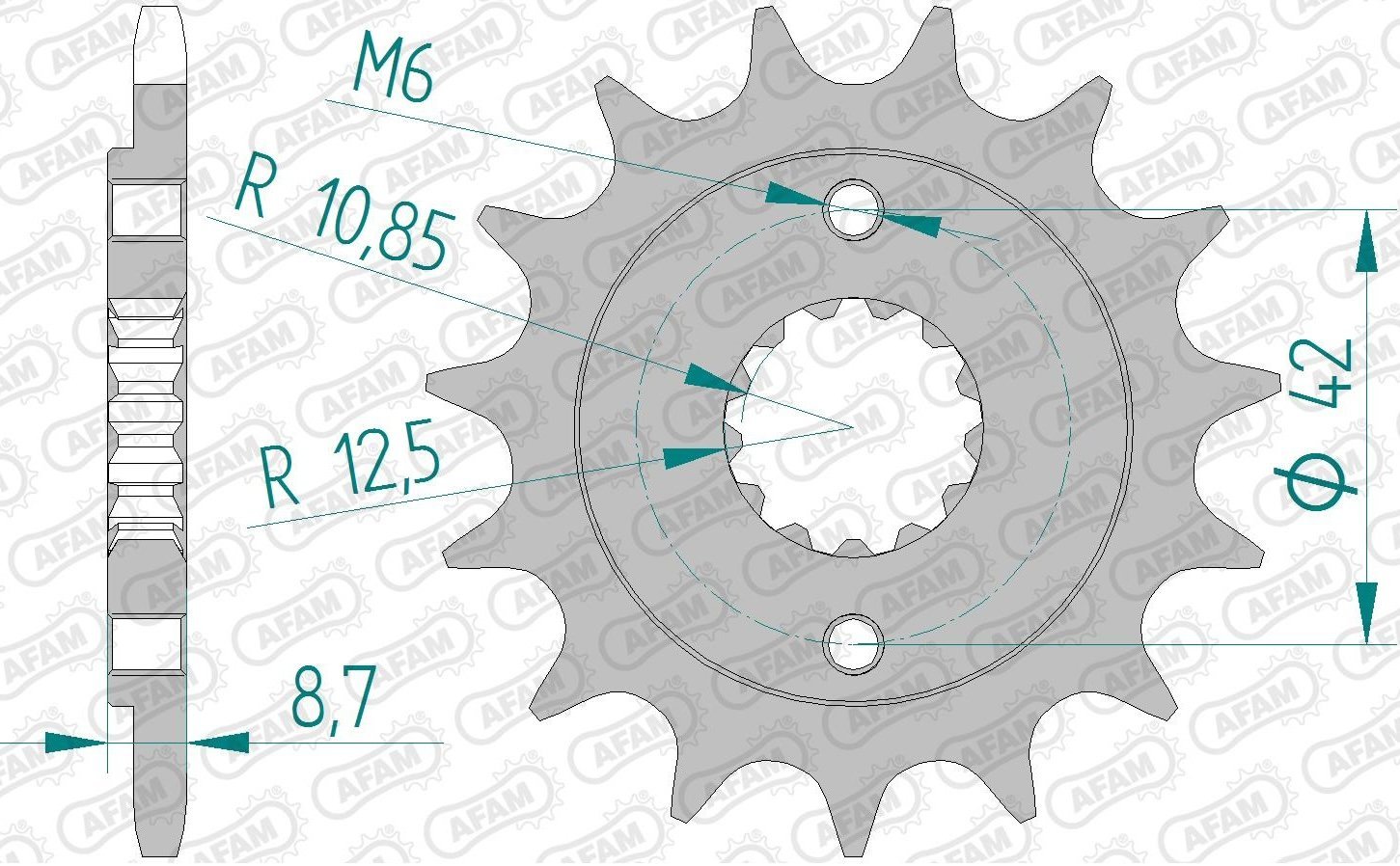 Зірка AFAM 520 Sprocket - Kawasaki, 17z