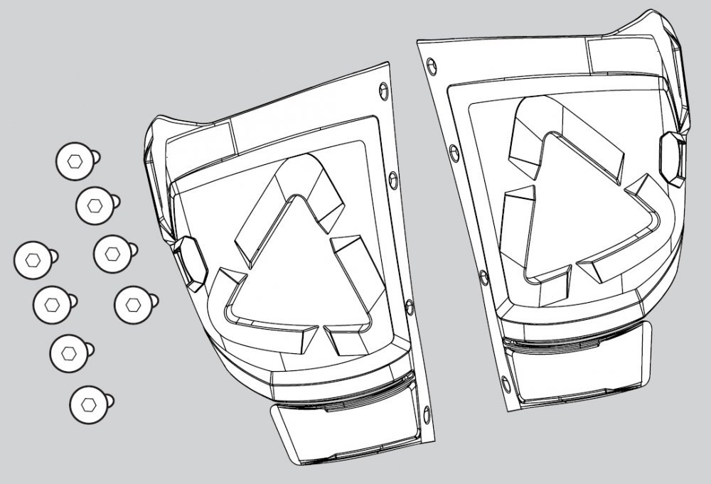 LEATT GPX 5.5 Boot Shin plate kit [White], 13