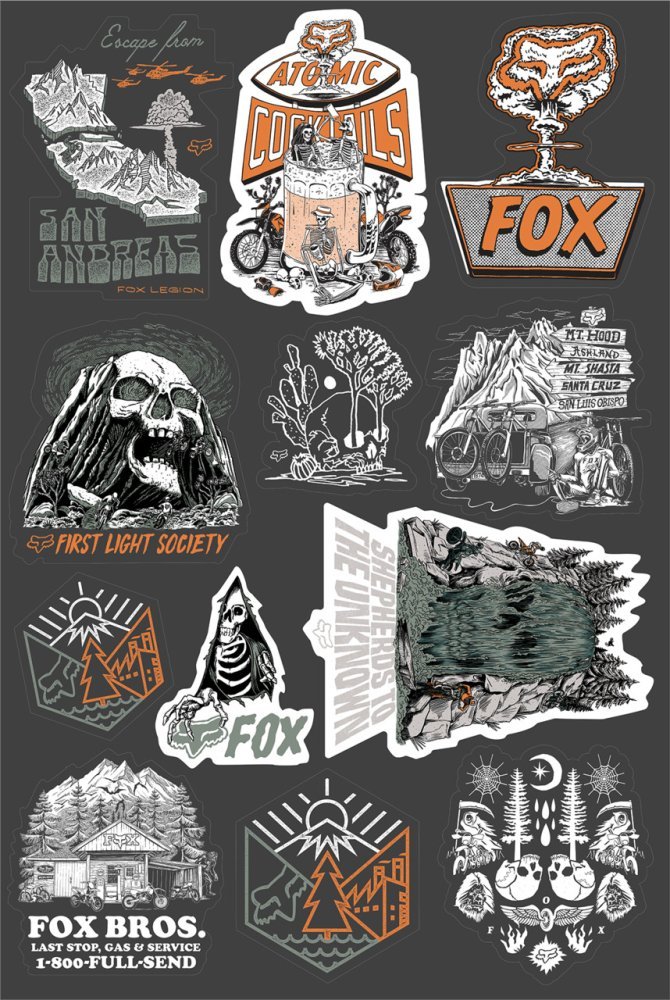 Лист наліпок FOX ATLAS STICKER KIT [Miscellaneous]